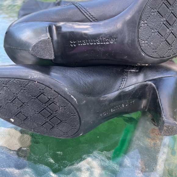 Naturalizer N5 Comfort Boba Black Below Knee High Heeled Boots SZ: 7 w/ Shoe Box - Picture 6 of 12